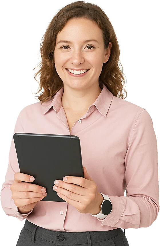 Profesionál s tabletem