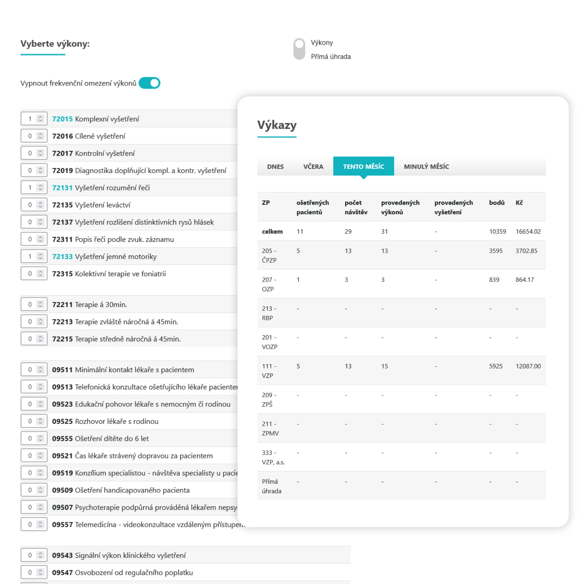 Karta pacienta v PSYCHOPAD aplikaci